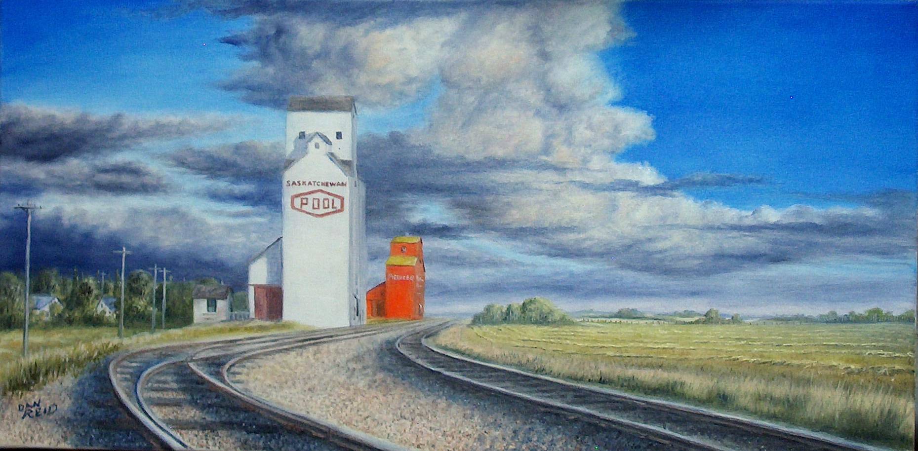 Along the Tracks Stretched Canvas by Dan Reid