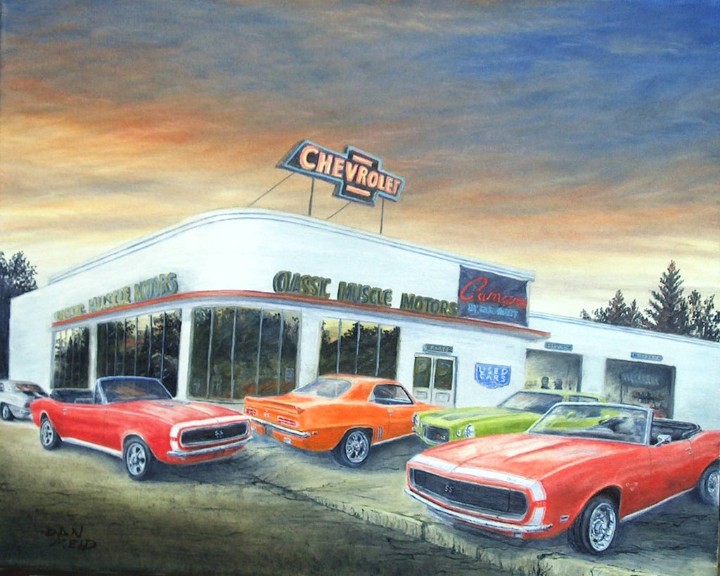 Classic Camaros Stretched Canvas Artwork