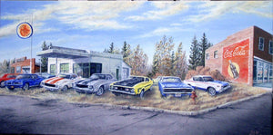 Used Muscle Stretched Canvas Artwork by Dan Reid