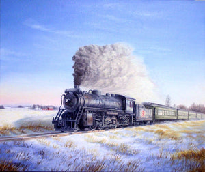 A Crisp Winter's Morning Stretched Canvas Artwork by Dan Reid