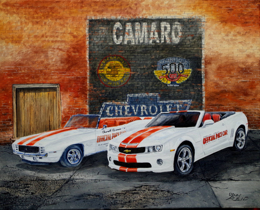 Camaro - Pace Cars Stretched Canvas Artwork by Dan Reid