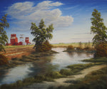 Elevators From the Pasture Stretched Canvas by Dan Reid