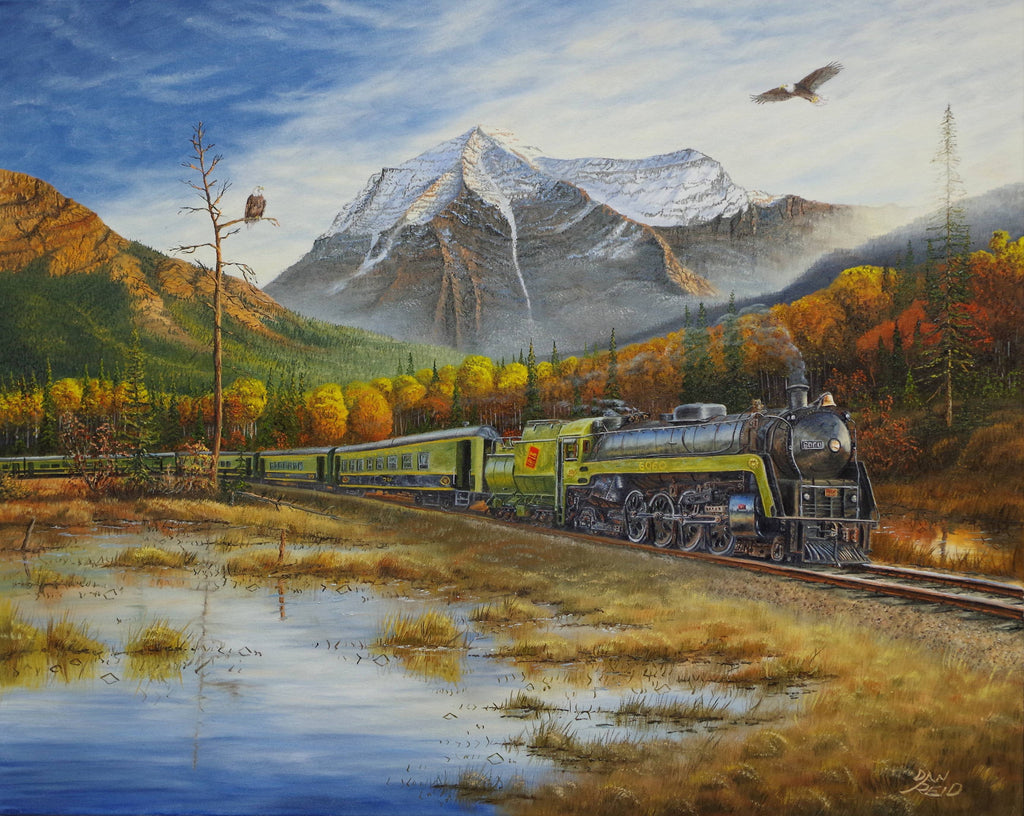 6060 Passing Mount Robson Stretched Canvas by Dan Reid