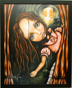 Angelina Wrona Framed Canvas Wall Art – 16x32 Portrait “Tightly Boxed” Ready To Hang